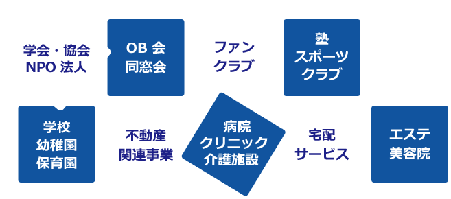 様々な業種でご利用いただけます