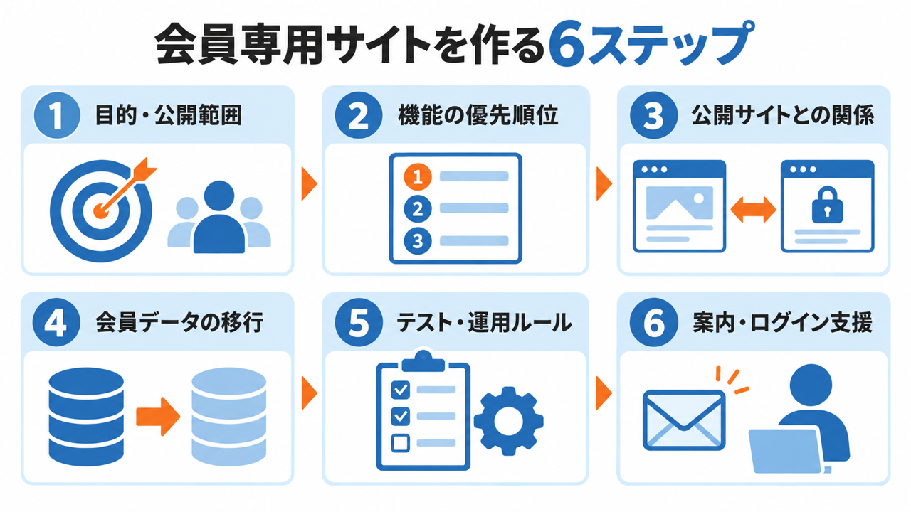 会員専用サイトを作る6つのステップ